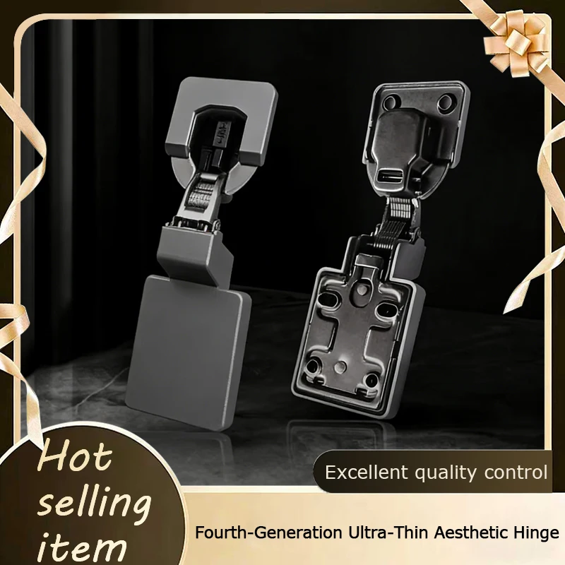 New Ultra Thin Hydraulic Adjustable Short Arm Damping Hinge For Narrow Side Wardrobe Doors Full Overlay 35mm Cup Zinc Alloy