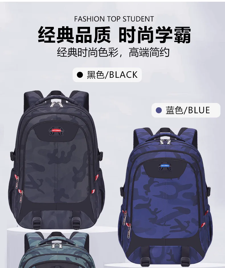 school bag Kids backpack water proof Preschool Ages 6-18 Spine protection Reduce the burden Large capacity