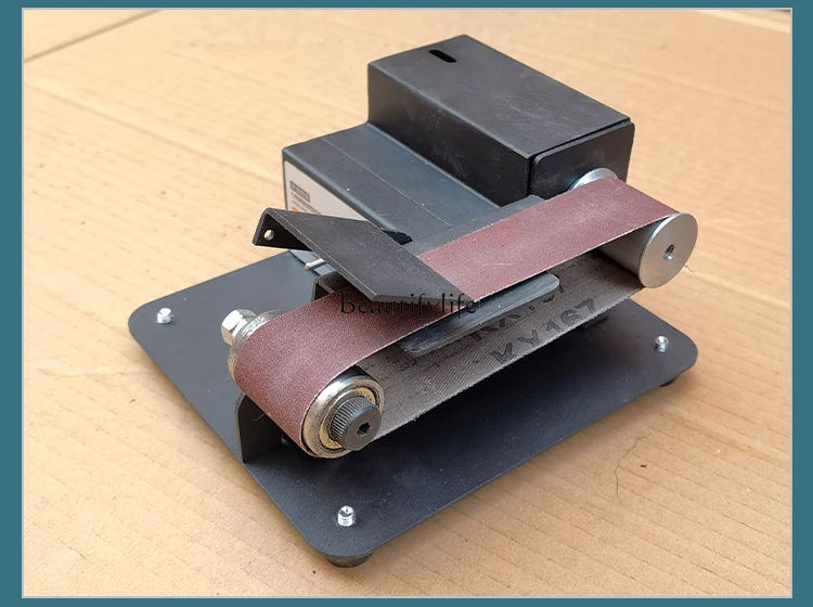 

05Small belt machine Mini desktop micro electric DIY cutting machine Polishing and grinding machine