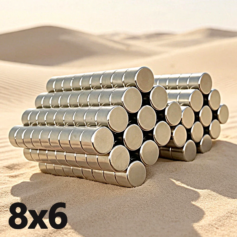 10-500pcs 8x6mm Magnet N35 NdfeB Permanent Magnetic Imanes Round Shape Neodymium Fridge Magnets 8*6mm Magnet Accessory