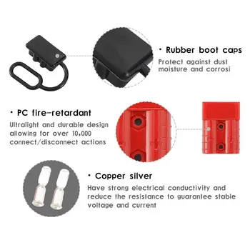 2 ks pro Anderson konektor autobaterie rychlé připojení odpojení napájení 50A 120A 175A 350A 600V zástrčka s krytem proti prachu 8 nejlepší prodej Kryt baterie Zoom F1 - №3