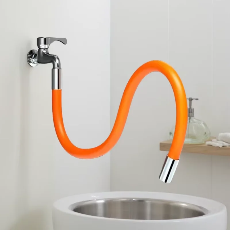 1PC Adjusta Sink Drain Extension Tube with Connector, 360° Rotatable Faucet Extender, Fits Bathroom Sinks for All Drainage Needs