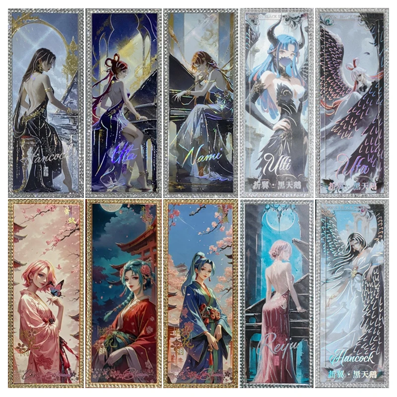 

Аниме One Piece Hancock Yamato Uta Nami Vivi Robin, редкие алмазные карты, коллекционные карты, подарки на Рождество, день рождения, детские игрушки