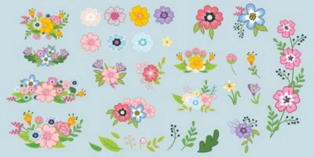 300430-Romantic Floral Hand Paint By Numbers Home Decoration Art