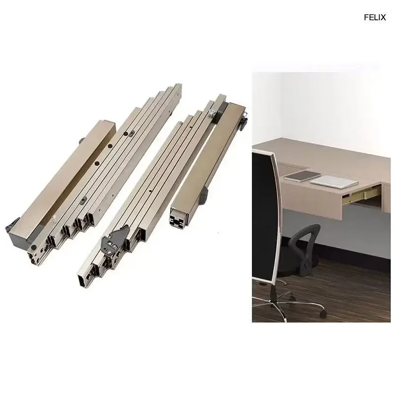 Multi-Functional Pulling Folding Dining Table NEW Multi-Section Hidden Slideway Retractable Rail Flat Push with Feet Track
