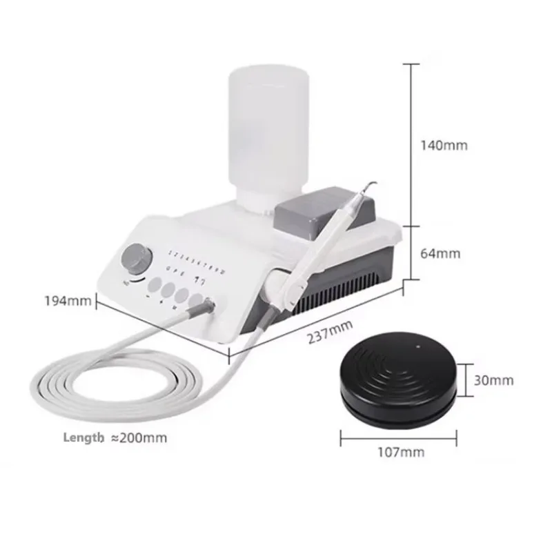 LED Handheld Ultrasonic Pet Teeth Cleaning Device Wireless Foot Control Auto Water Supply Detachable Cable