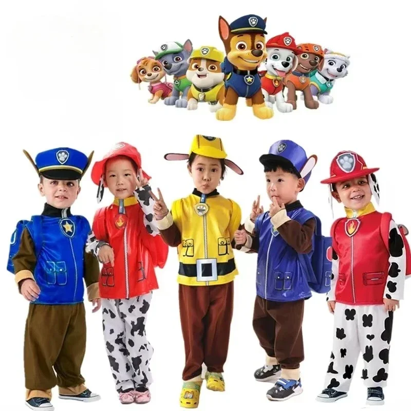 

PAW Patrols Anime Figure Rocky Rubble Skye Marshall Zuma Chase Cosplay Costume Halloween Purim Kids Birthday Party Fancy Dress