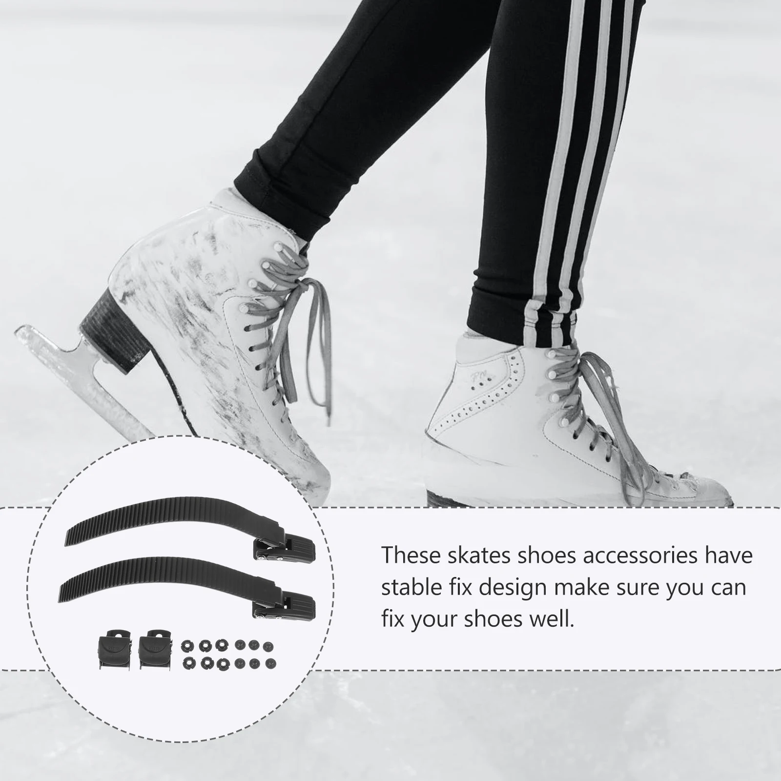 

2 комплекта черных деталей для катания на коньках, аксессуары для роликовых ремешков, пластиковая фиксирующая пряжка, регулируемая прочность, профессиональный дизайн, стабильная