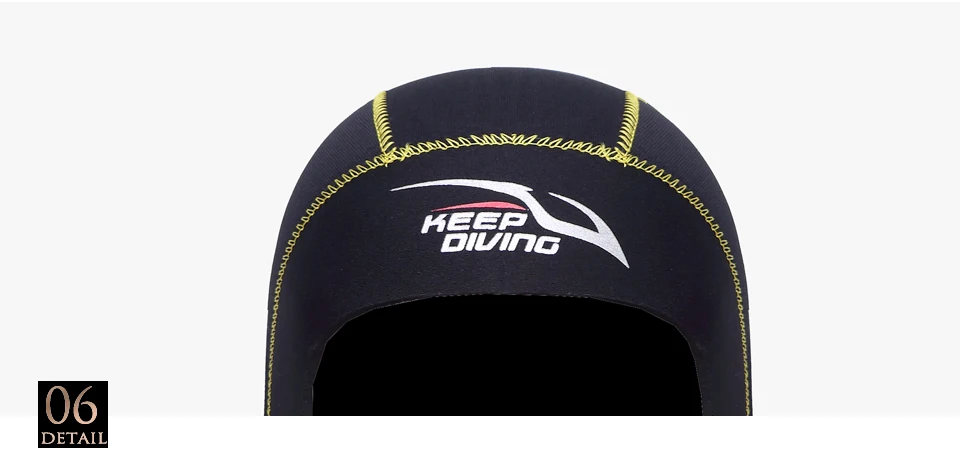 3mm Neopren Tauchen Haube Mit Schulter Schnorcheln Ausrüstung Hut Kappe Winter Schwimmen Warme Neoprenanzug Speerfischen – Detail 11