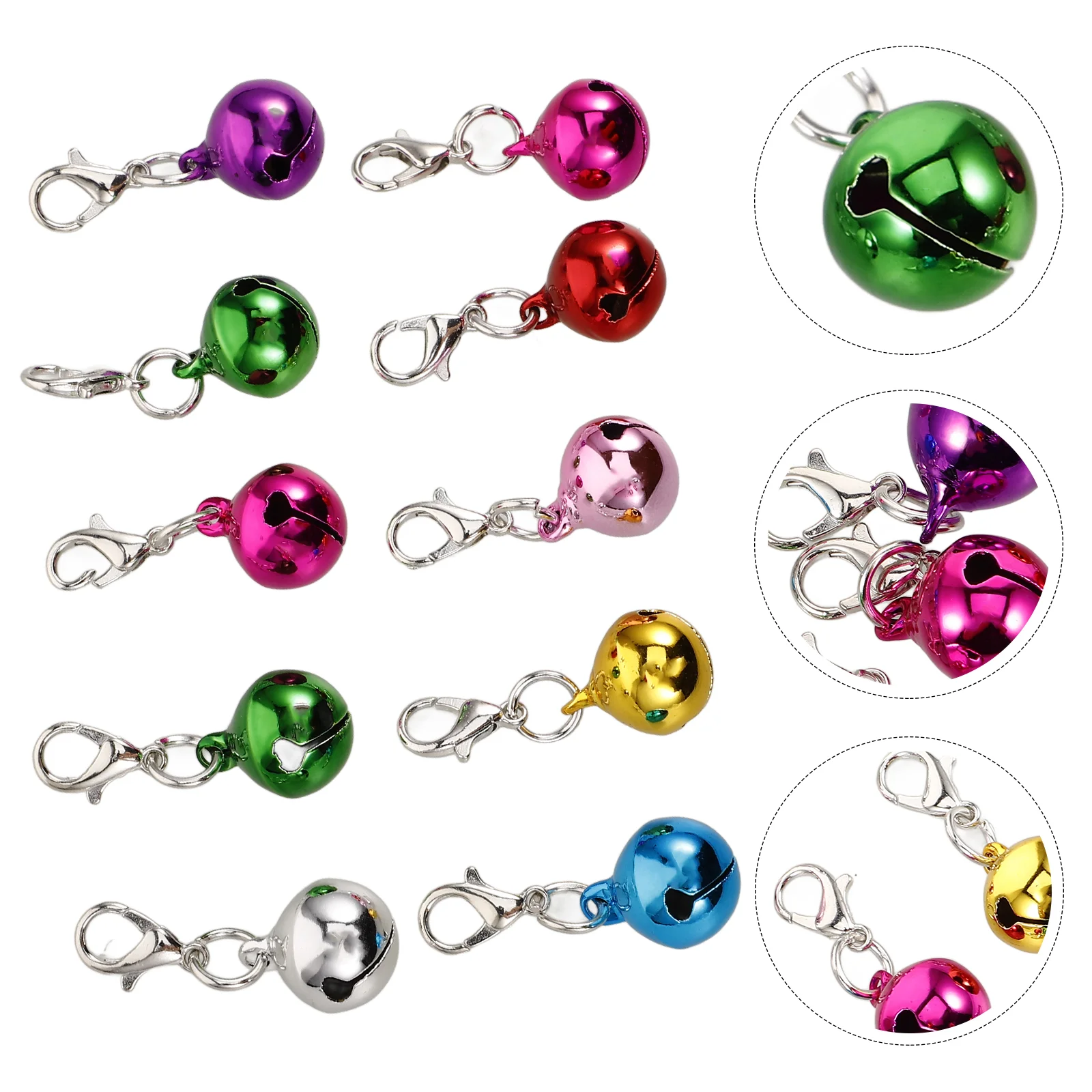 10 Pcs Pet Collar Bell Cat Accessories Multi-function Bells Crafted Decorative Delicate Metal Dog