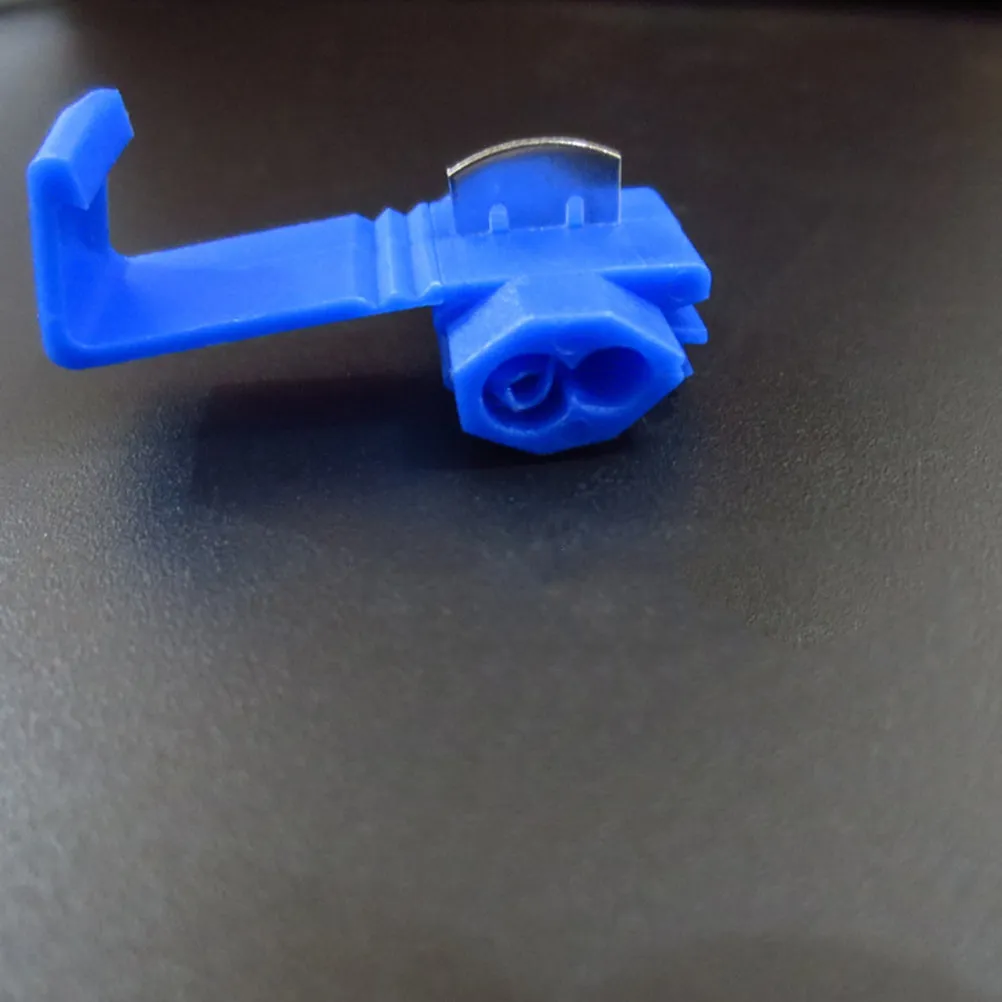 100Pcs Blue Lossless Sub Cable Clamp Wire Connector Terminal Fast Crimp Snap Fit No Wire Stripping Free Broken Line Quick