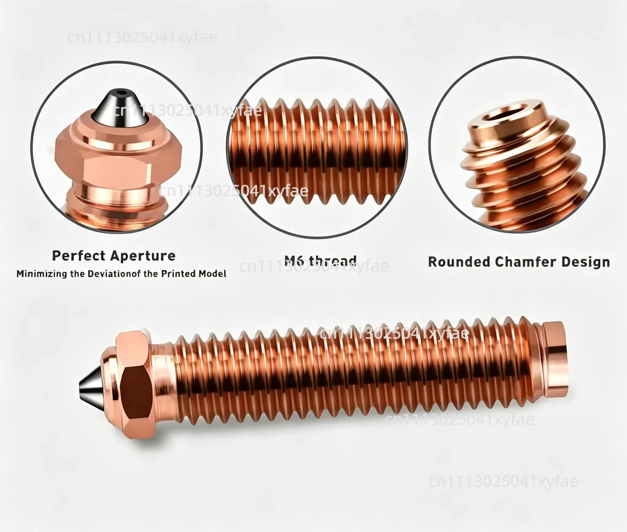 3D Printer Upgrade Bimetal Hardened Steel Alloy Nozzle Replacement, Fits 3D Printing Equipment OrangeStorm Giga