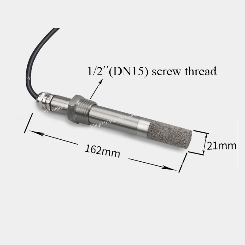 RS485 -40~80'C 0-100%RH temperature and humidity sensor with 1/2'' screw thread transmitter signal captor with metal case