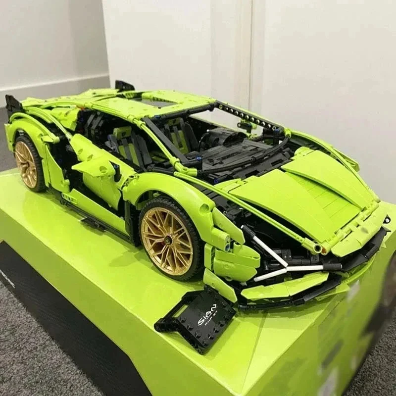 In Stock 3696PCS Lamborghinied Building Blocks Technical Car Model Compatible 42115 SIAN Roadster Bricks Boys Toys Gifts