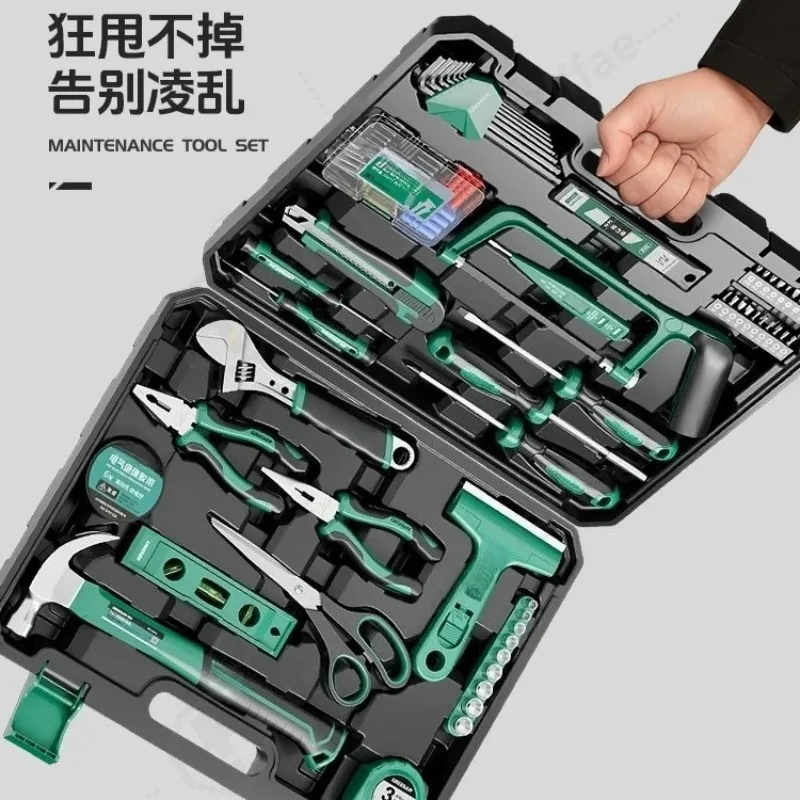 Premium Hand Tool Set Portable Toolbox Complete Hardware Combo Kit for Home Daily Repair Household Maintenance Tools
