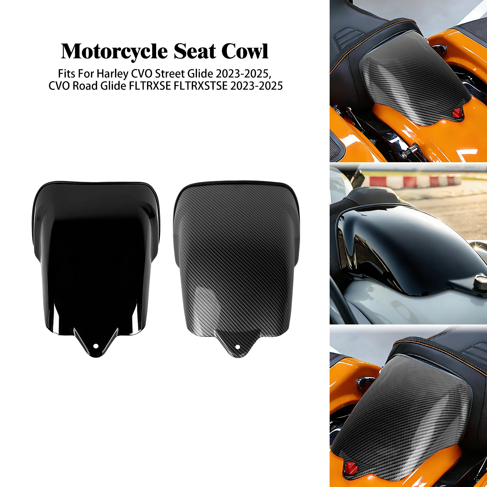 Motorcycle Rear Seat Cowl Fairing Passenger Seat Back Cover ABS For Harley Touring Road Street Glide 2024-Up FLTRXSE FLHXSE 2023