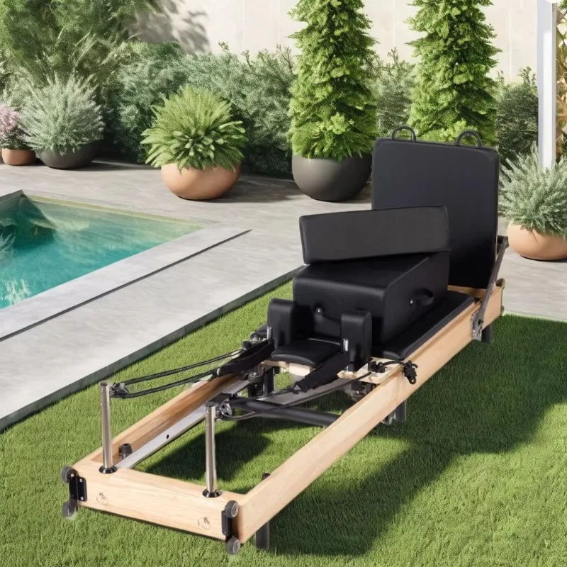 

YTYIN High Quality Pro Portable Folding Pilates Reformer Home Gym Use Foldable Pilates Reformer Factory Commercial Pilates Refor