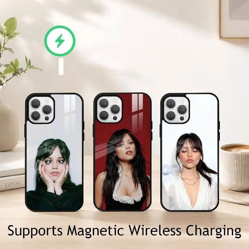 

Movie star J-Jenna O-Ortega Phone Case For iPhone17,16,15,14,13,12,11 Plus,Pro Allows magnetic wireless charging