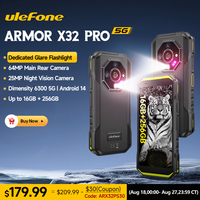 【2025 New】Ulefone Armor X32 Pro 5G Rugged Phone Smartphone Android 14 16GB RAM 256GB ROM 64MP Main Camera Dimensity 6300 NFC