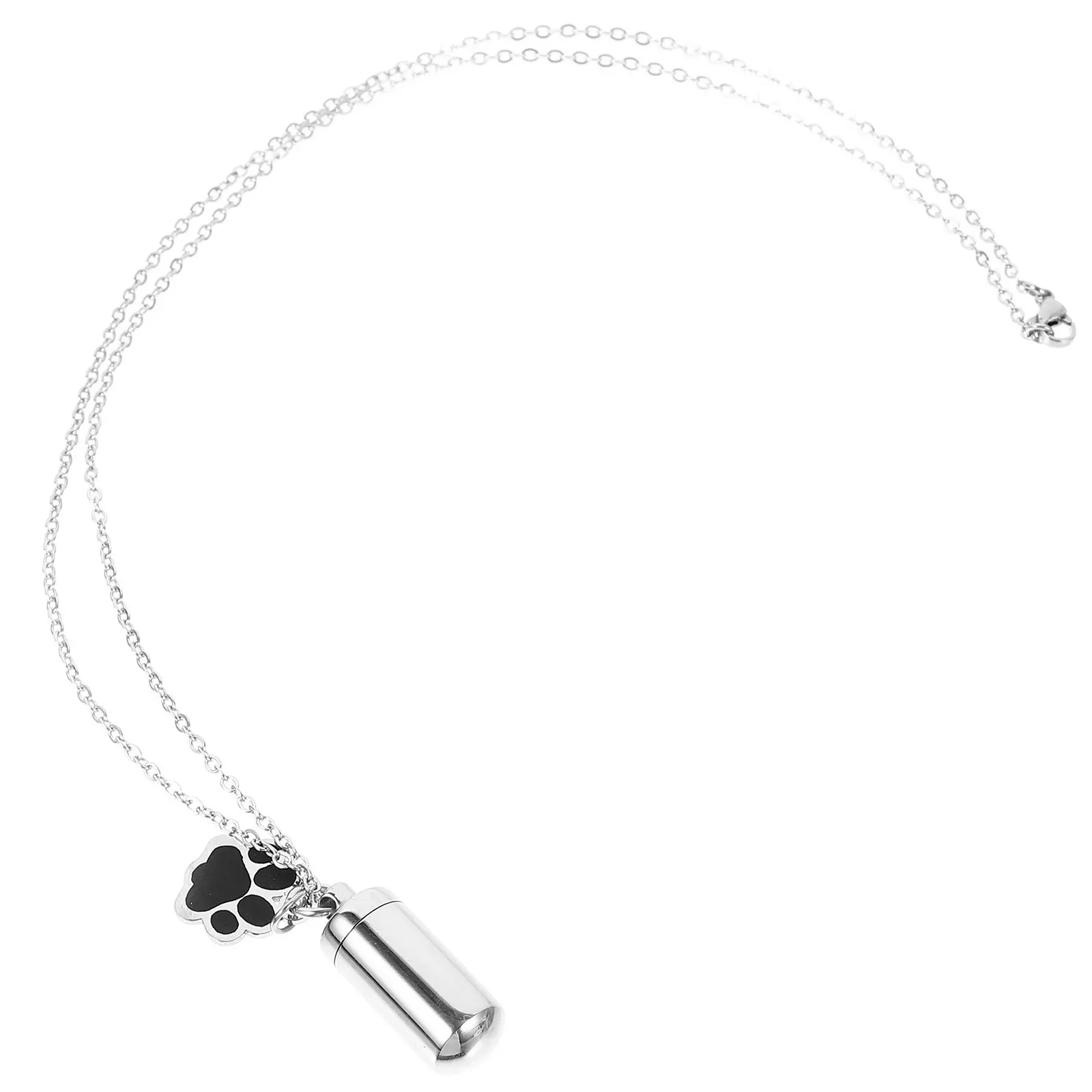 

Pet Urn Necklace Dog Paw Pendant Memorial Jewelry Compact Lightweight Keepsake Memorial Tribute Cremation Urn Alternative Gift