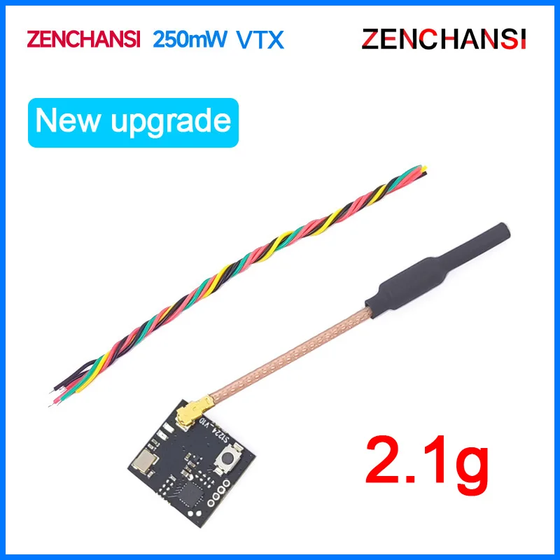 Mini 5.8G 40CH 25/100/250mW Adjustable FPV Transmitter Support Smartaudio Betaflight Cleanflight OSD For RC FPV racing drone