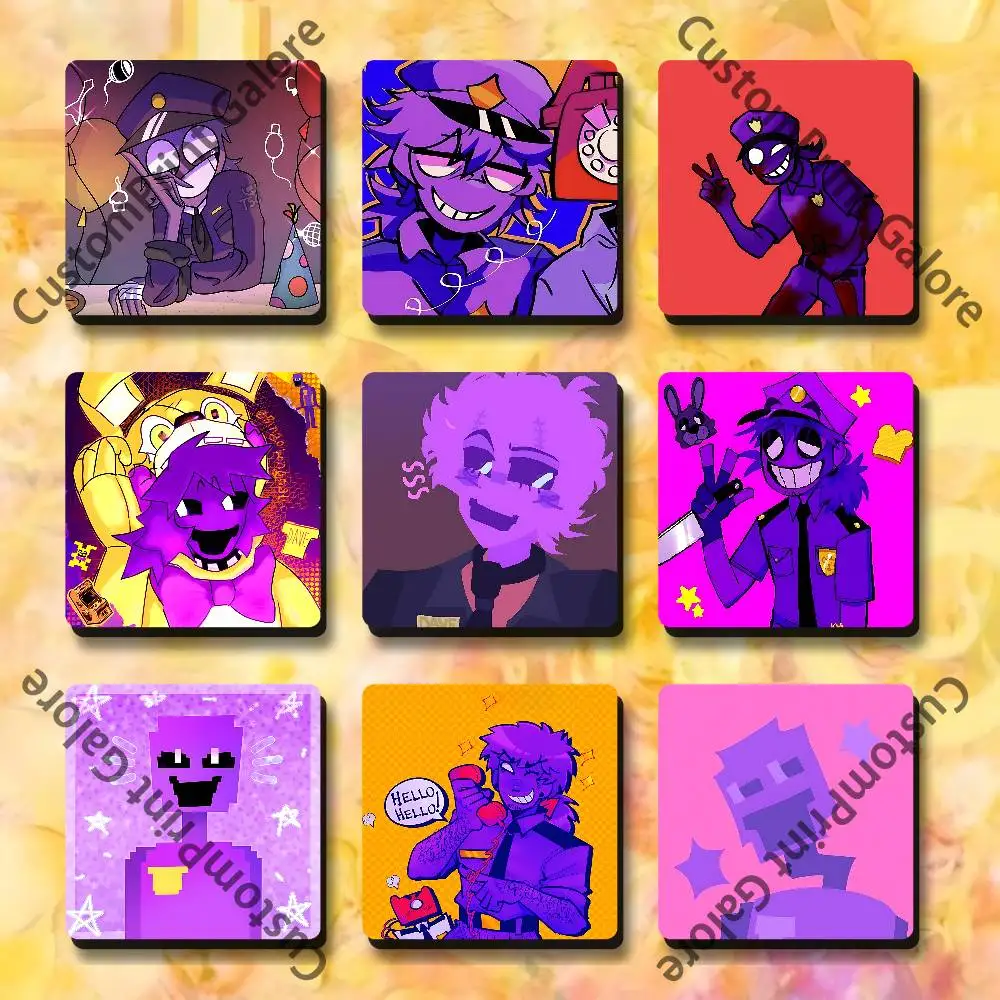 

D-Dave M-Miller William Afton Soft Magnetic Refrigerator Magnets 5.5,7.5cm Personalized for DIY Kitchen Office Decorative