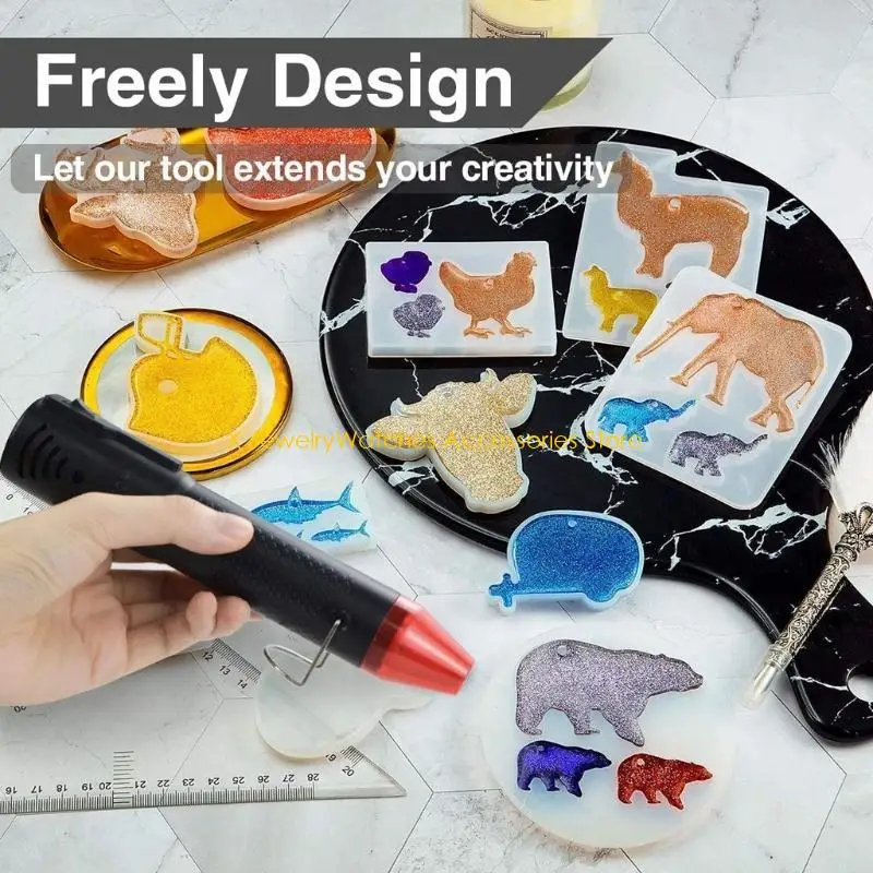 

31KD Protable Heat Guns Hot Air Guns Resin Crafts Heat Shrink Wrapping Tools Resin Remove Air Embossing Heat Tools