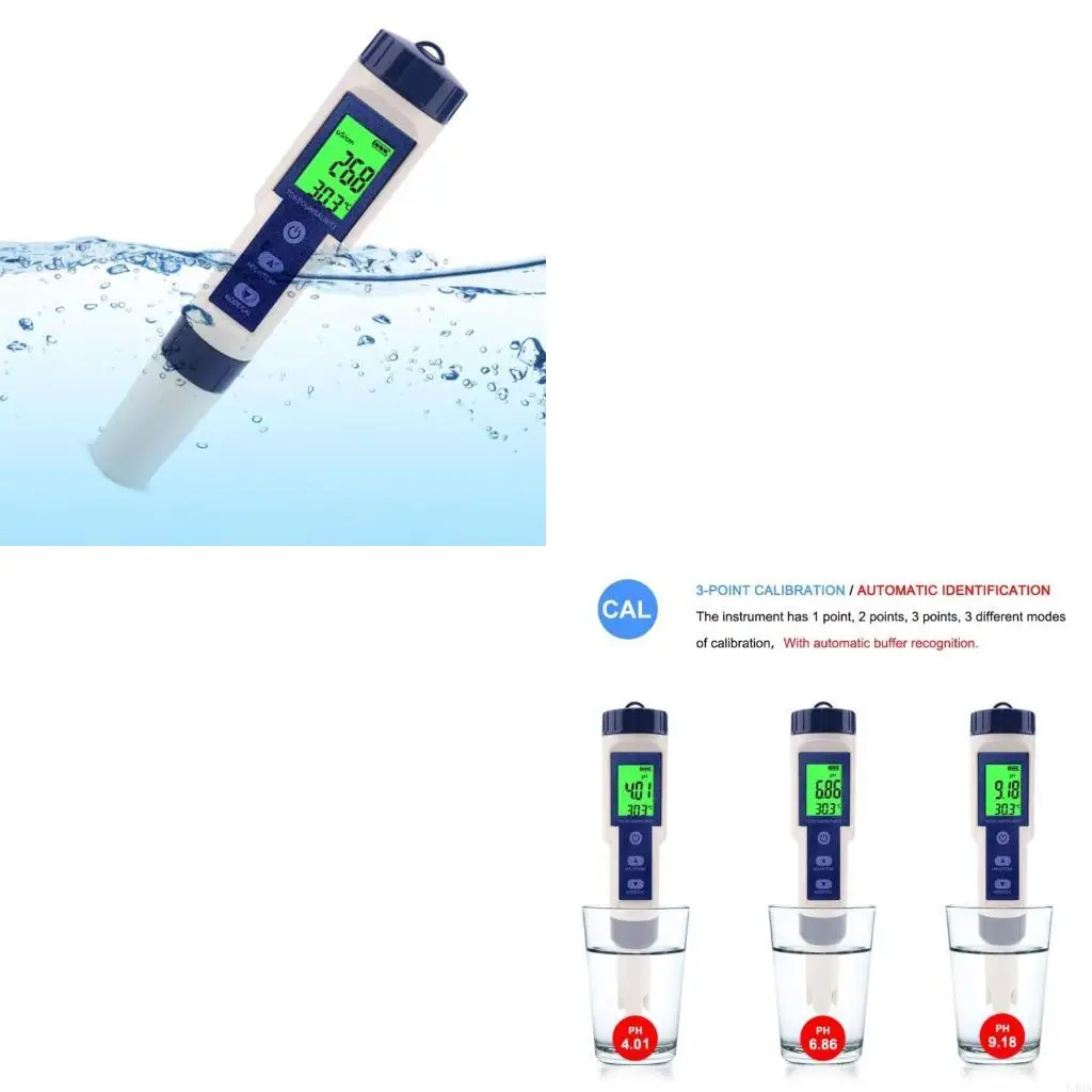 Analizadores agua TEMP MultiFunción Tester digital calidad del agua para analizadores agua piscina
