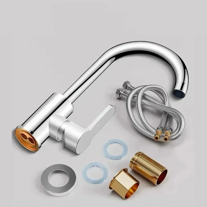 Hot And Cold Kitchen Faucet Vegetable Wash Basin Dishwashing Pool Sink Household Splash-proof Boosting Hot And Cold Faucet