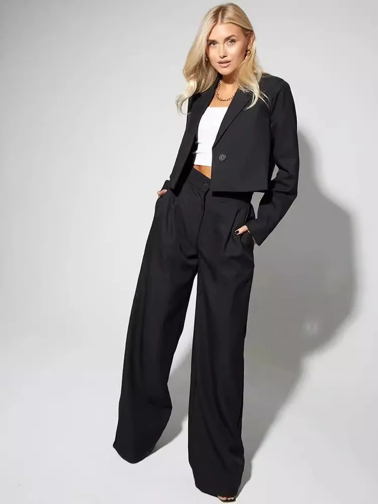 بدلة نسائية أنيقة بقصة ضيقة بطول ort كاجوال Sle صغيرة للديكور الغربي مجموعة الخريف المطرزة الصينية #4