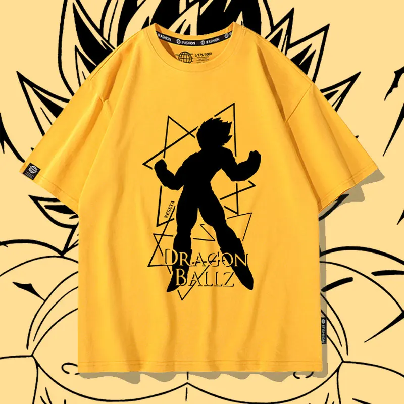 

Dragon Ball co-sports short-sleeved men's summer T-shirt cartoon Goku Saiya anime foreign cotton clothing trend
