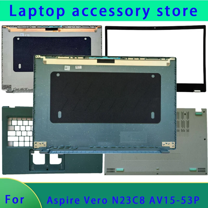 Suitable for Aspire Vero N23C8 AV15-53P laptop LCD screen top cover, screen frame, palm rest bottom shell, gray blue keyboard