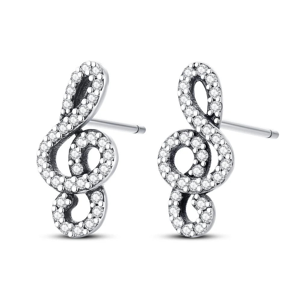 925 Sterling Silver Interest Sports Series Stud Earrings Zircon For Women Exquisite Daily Wear Jewelry Accessories Party Gifts