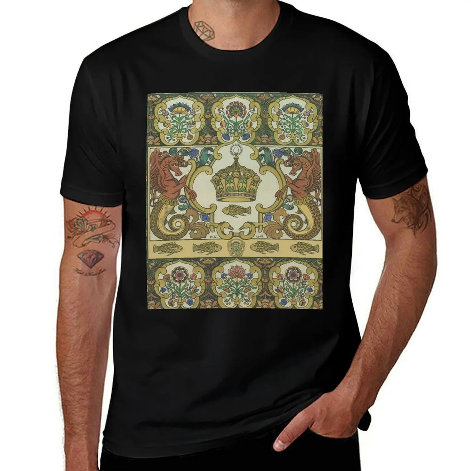 Fairy Tales (Skazki) – Ivan Bilibin 1899 T-Shirt Fitness Quick Dry Short Sleeve Top T-Shirt