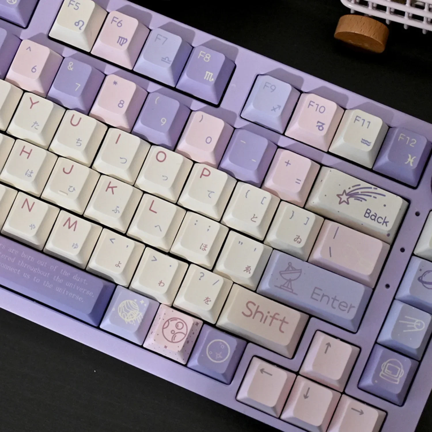 Imagem -05 - Pbt Thermossublimation Meninas Roxo Sonhos Gaming Teclado Mecânico Cherry mx Switch 133 Chaves 60 64 84 98 108