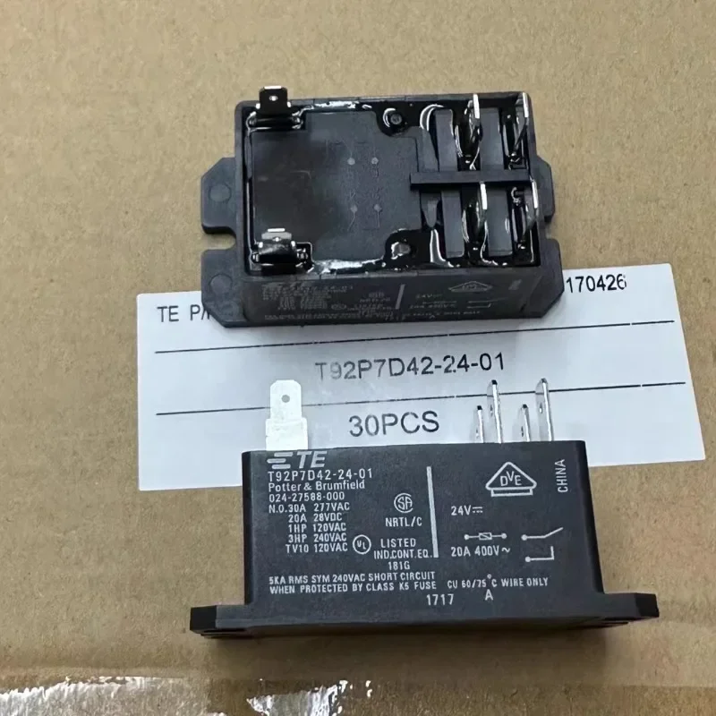 

（Brand-new）1pcs/lot 100% original genuine relay:T92P7D42-24-01 24V 30A 6pins High power relay