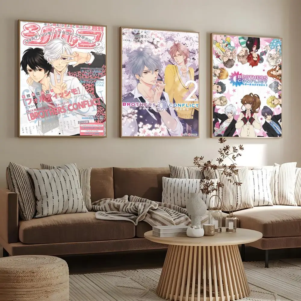Anime Brothers Conflict Poster HD Modern Aesthetic Wall Prints, Stylish Home Decor for Living Room Bedroom