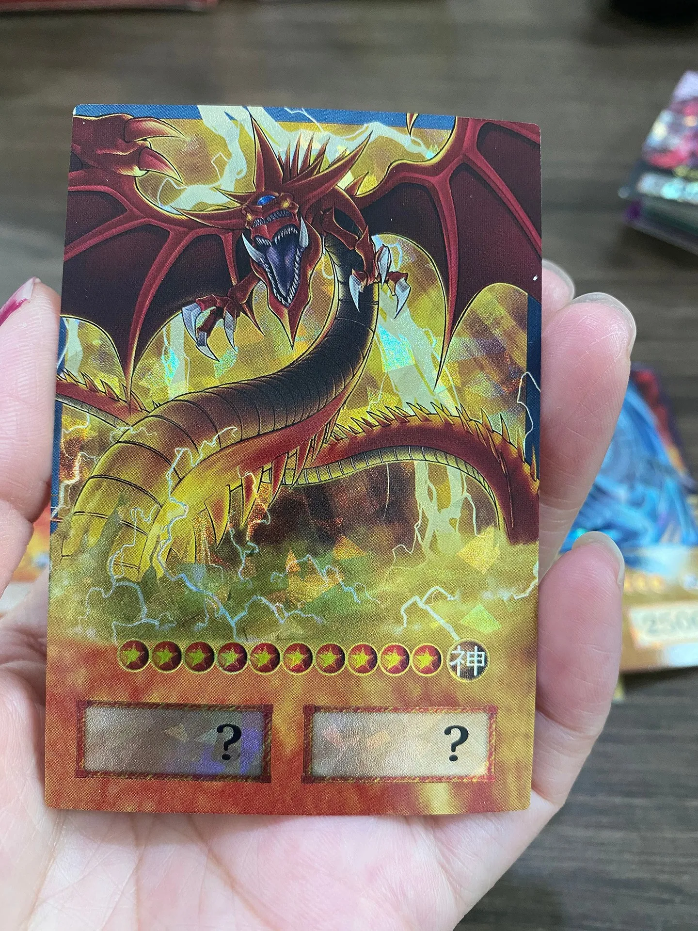 100 Stück Yu-Gi-Oh Anime-Stil Karten Blue Eyes Dark Magician Exodia Obelisk Slifer Ra Yugioh DM Klassische Proxy DIY Karten Geschenk – Detail 11