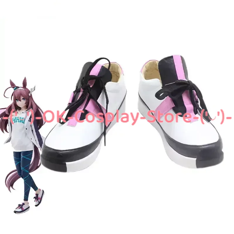 

Mihono Bourbon Cosplay Shoes PU Anime Leather Shoes Halloween Carnival Boots Game Pretty Derby Cosplay Props Custom Made