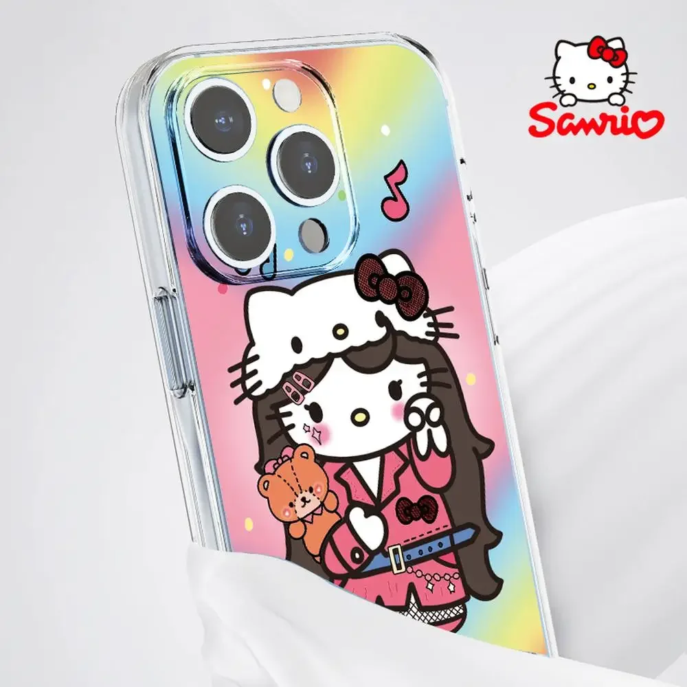 เคสโทรศัพท์ Hello Kitty Iphone 16/15/14/13/12/11/x/xs/xs Max/pro Max Girls Iphone 16 Pro Max เคส Sanrio Hellokitty สีชมพู 2025 ใหม่