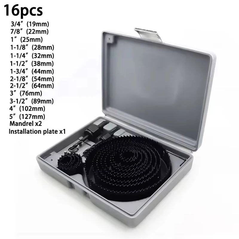 

11pcs set 16pcs set wood plate hole opener PVC thin wood plate gypsum board downlight woodworking