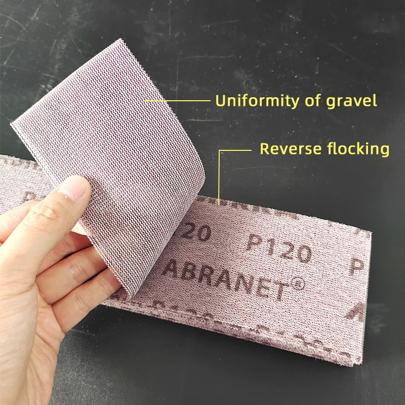 

5PCS Original Authentic MIRKA70MM*420MM Rectangular Mesh Sandpaper Back Velvet Emery Cloth P80/120/180/240/320/400