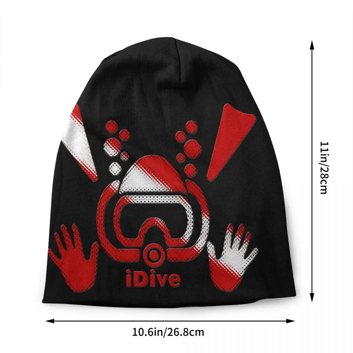 IDive Dive Flag Scuba Diving Bonnet Hats Street Knit Hat For Women Men Autumn Winter Warm Diver Skullies Beanies Caps