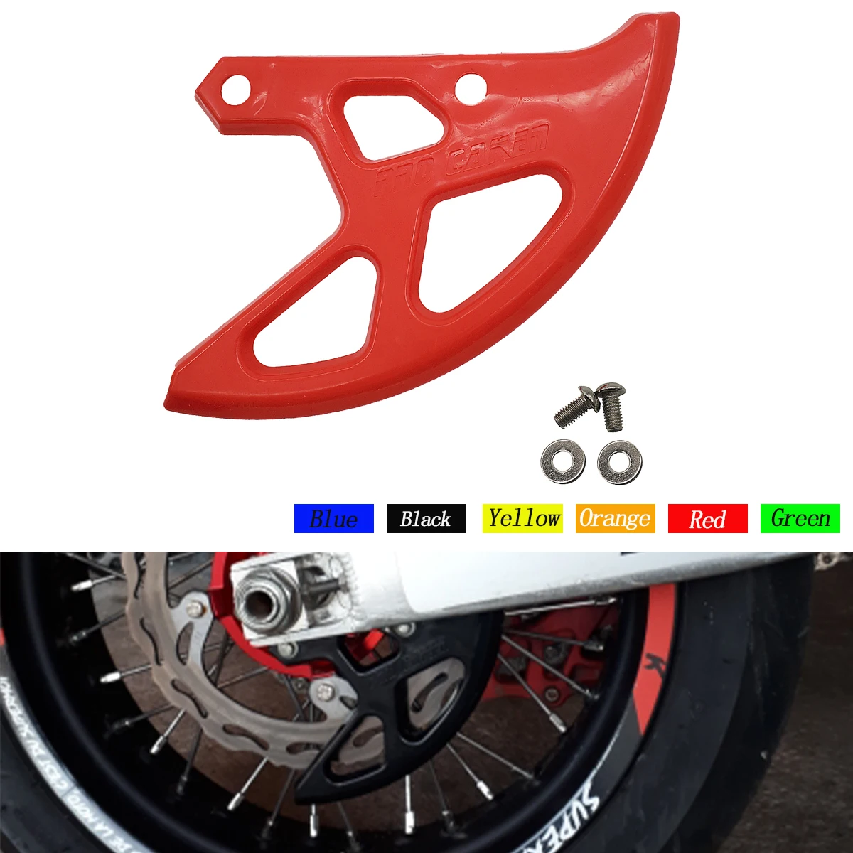 

Rear Brake Disc Guard For Honda CR125R CR250R CRF250X CRF450X CRF250RX CRF450RX CRF250R CRF450R CRF450RX CRF450L KAYO T4 T6 BSE