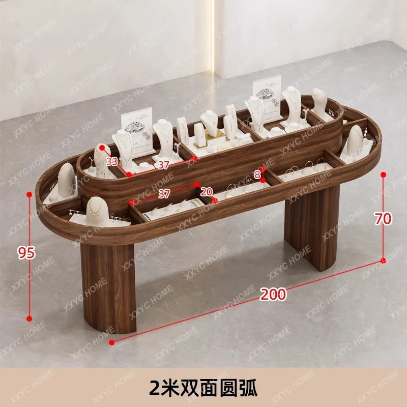solid wood Nakashimadai skin care products shopping mall display stand, table setting, water table sample display stand