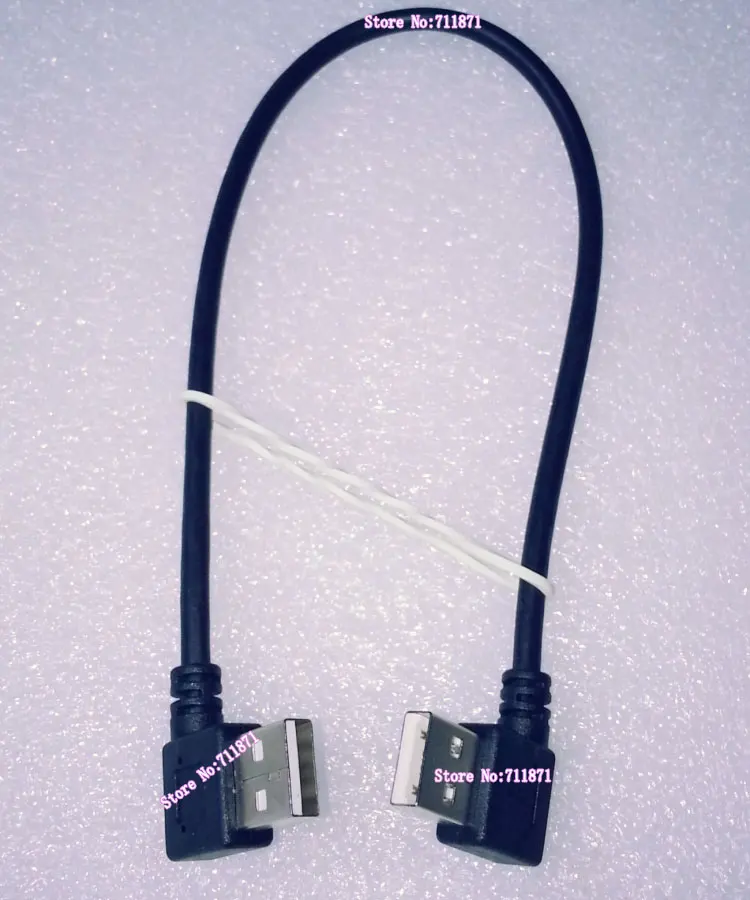 Прямой угол двойной изгиб штекер-штекер USB кабель два 90 градусов штекер USB2.0 линия Короткий 30 см USB 2,0 USB2.0 USB2 кабель Линия провод
