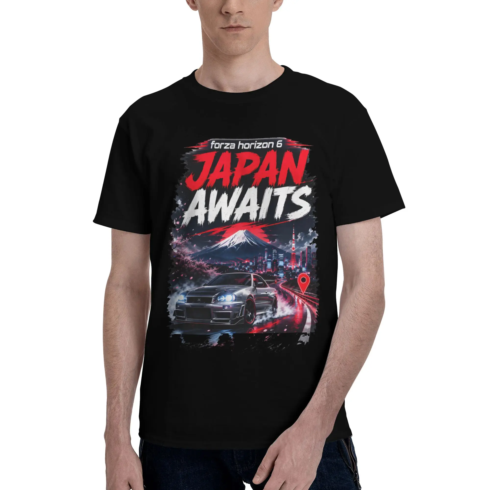 Camiseta Forza Horizon 6 Japan Street Racing JDM Car, camiseta novedosa 100% de algodón, camisetas Forza Horizon para hombres