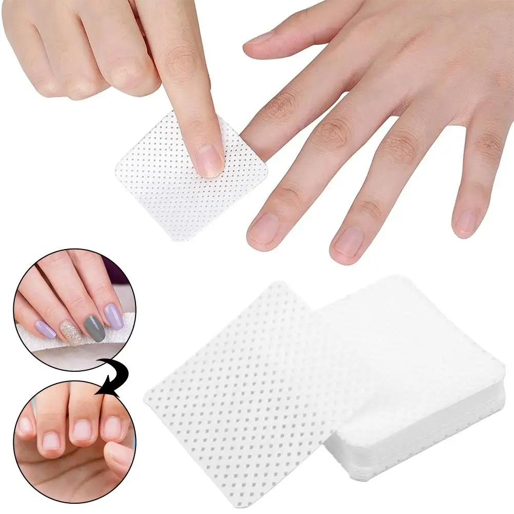 200 compresse Salviette per rimuovere lo smalto Cuscinetti per la pulizia delle unghie, Cuscinetti per unghie non tessuti per le donne Ragazza Salone di bellezza D9S1