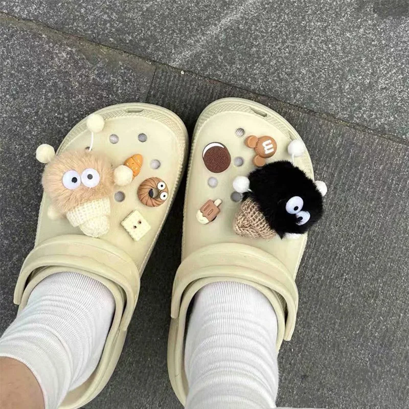 3D Hairball Genie Cute Fashion Shoe Charms Accessories for C