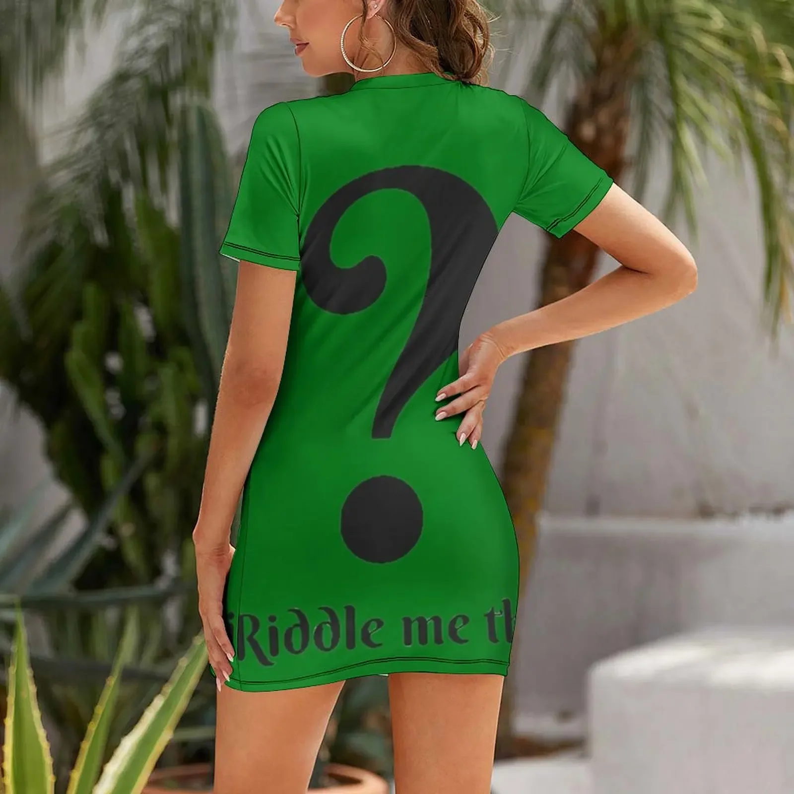 Riddle Me this Short-Sleeved Dress women's summer dresses 2026 Aesthetic clothing birthday dress
